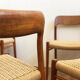 Set of 6 dining chairs, model 75 by Niels O. Møller in teak and paper cord