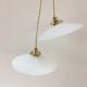 Pair of suspensions in white opaline