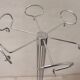 1970s chrome floor coat rack
