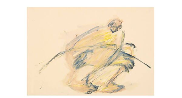 Homme accroupi'' par Daniel Arnaison