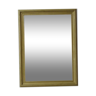 Ensemble de 2 miroirs brocante avec cadre doré 80 X 50 cm