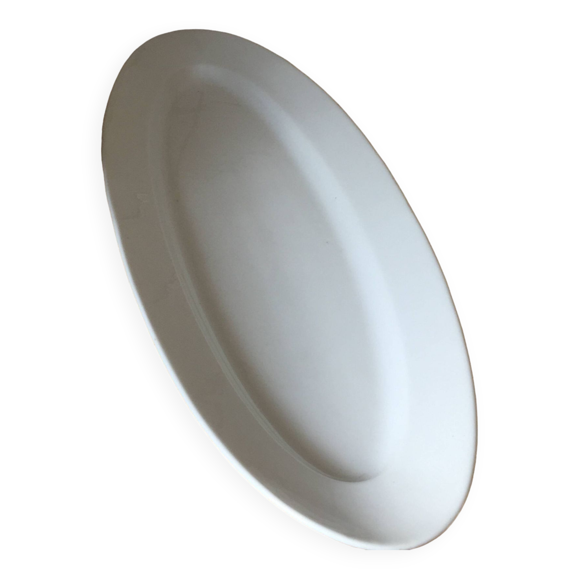 fish serving dish - white porcelain - length 69.50cm - vintage