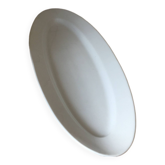plat de service poisson - porcelaine blanche - longueur 69,50cm - vintage