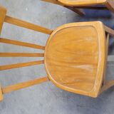 Series of 4 vintage luterma bistro chairs 1950