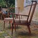 Pair of vintage fan armchairs from the 60s, Baumann edition.