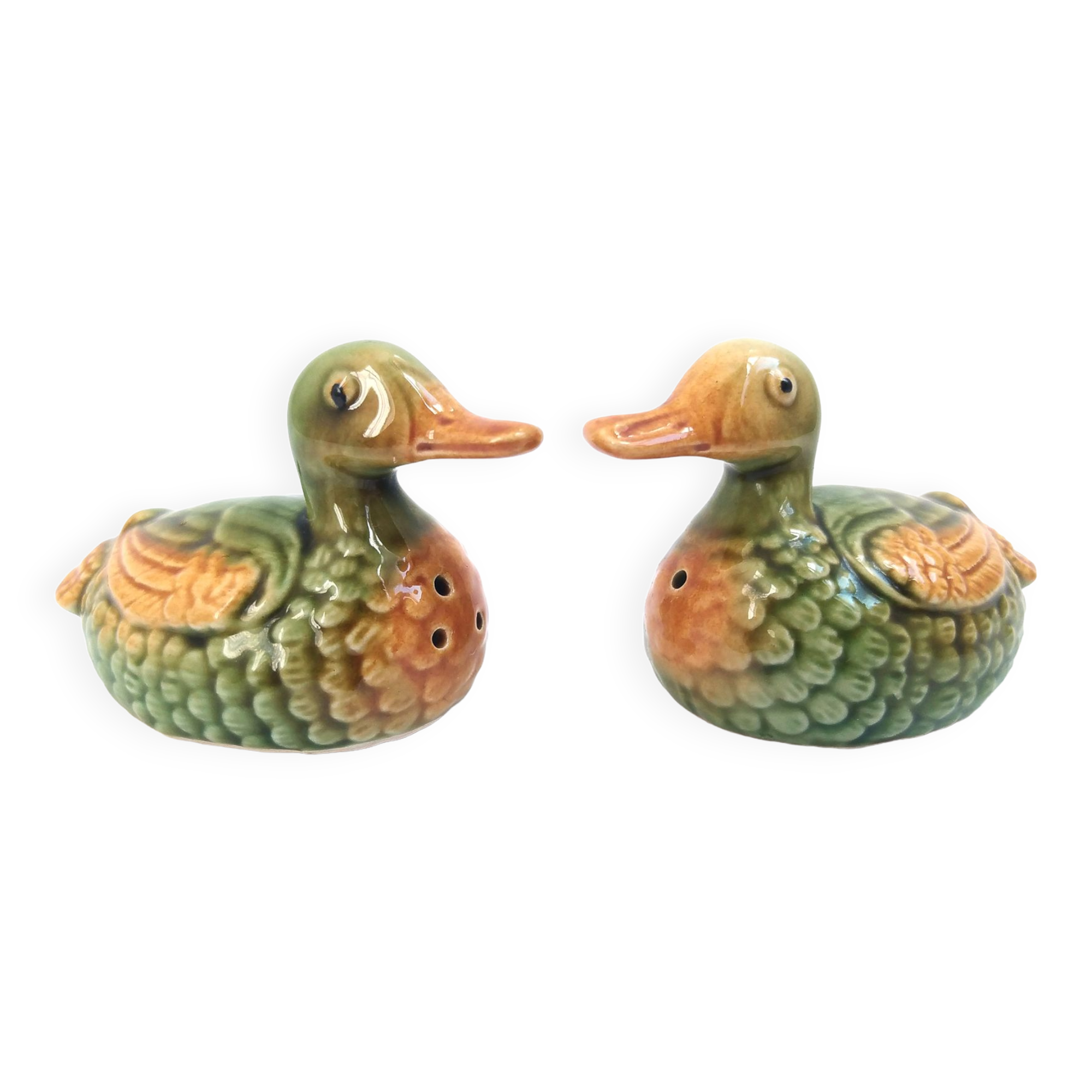 Vintage kitsh duck salt shaker and pepper shaker