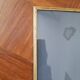 Rectangular curved glass frame 24 x 30 cm Vintage gold metal beads and edging