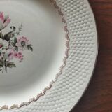 8 assiettes plates en faïence fine L'Amandinoise