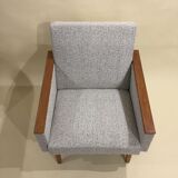 Reupholstered 60s armchair