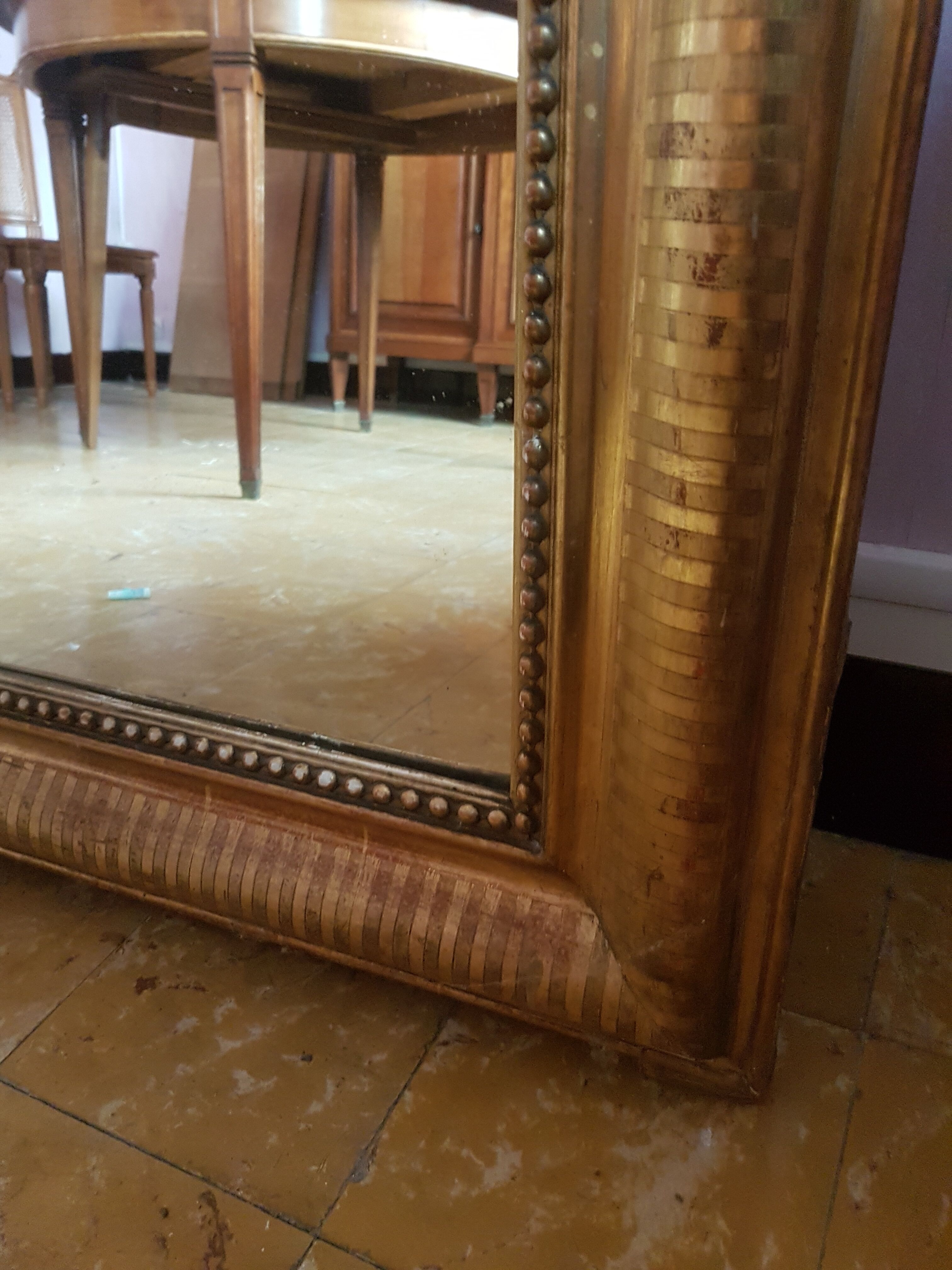 Large mirror gilded louis Philippe 137 x 97cm