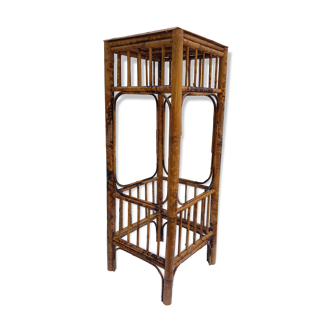 Rattan side table