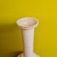 Antiquer Victorian painted beige Opaline vase Czechoslovakia,  from around 1900.