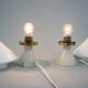 1940s pair of unique art deco table lamps with alabaster base ,czechoslovakia