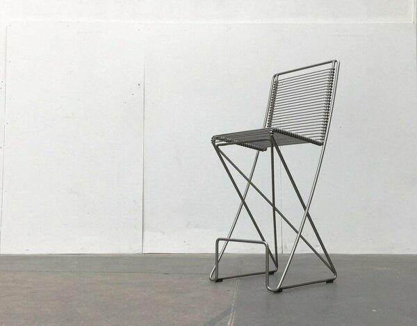 Tabouret de bar de cuisine postmoderne allemand Kreuzschwinger par Till Behrens pour Schlubach, années 1980