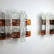 Pair of poliarte sconces by Albano Poli, 1970, Murano Italy