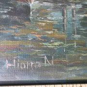 Italian Impressionist Oil Painting – Porto di Milano