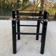 3 black industrial glass nesting coffee tables Yves Boutboul 1970
