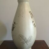20th century gold painted ceramic art deco vase