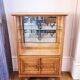 Art Deco walnut glass display case 1930-1940