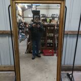 Large gold mirror with beveled glass