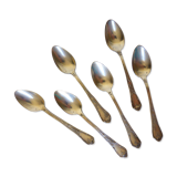 6 vintage teaspoons in silver metal punched 2106149