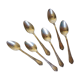 6 vintage teaspoons in silver metal punched 2106149