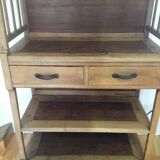 Buffet served early twentieth century in white wood and mahogany