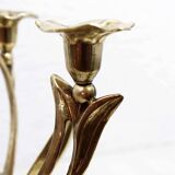 Bronze flower candle holder 1960