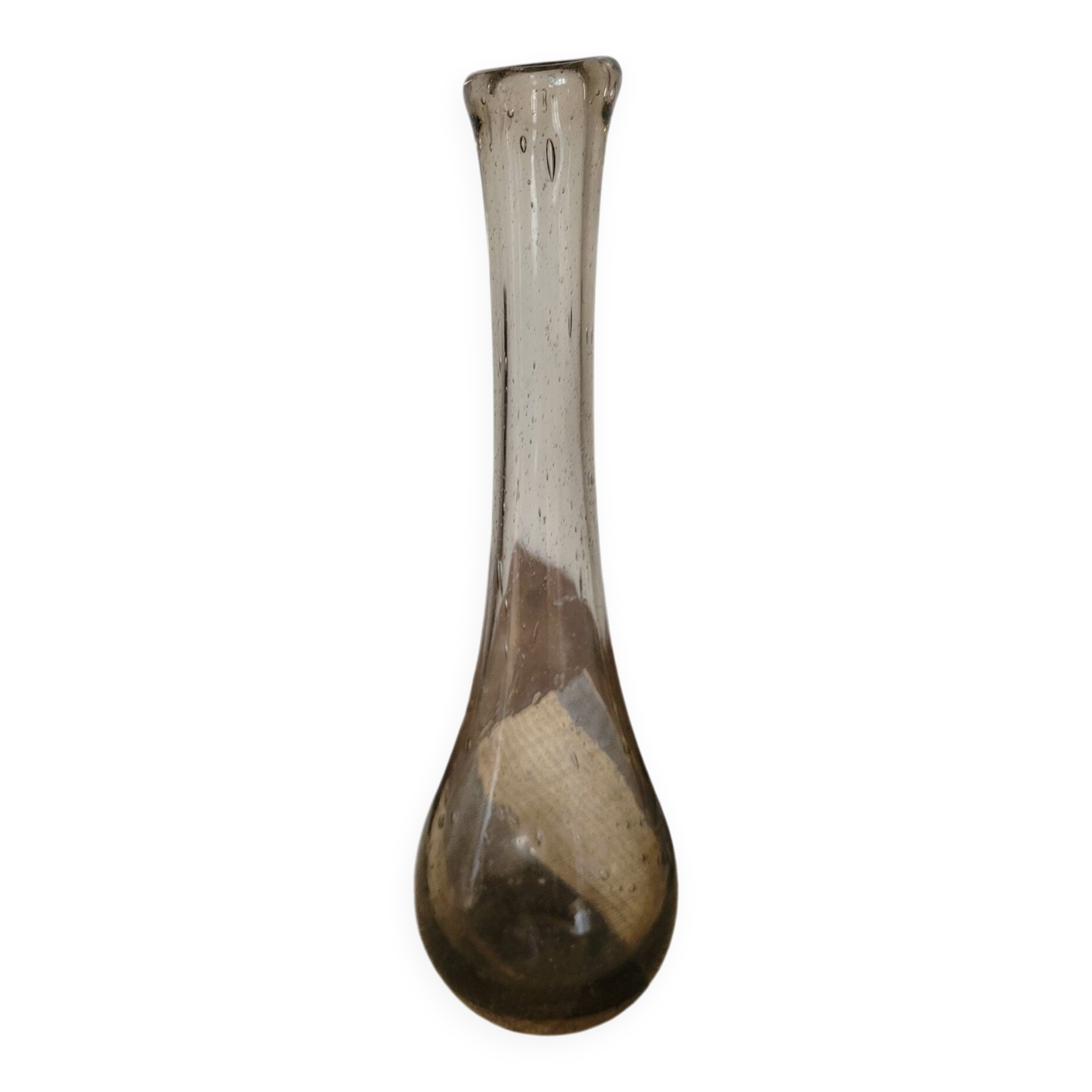 Vase soliflore en verre soufflé forme goutte
