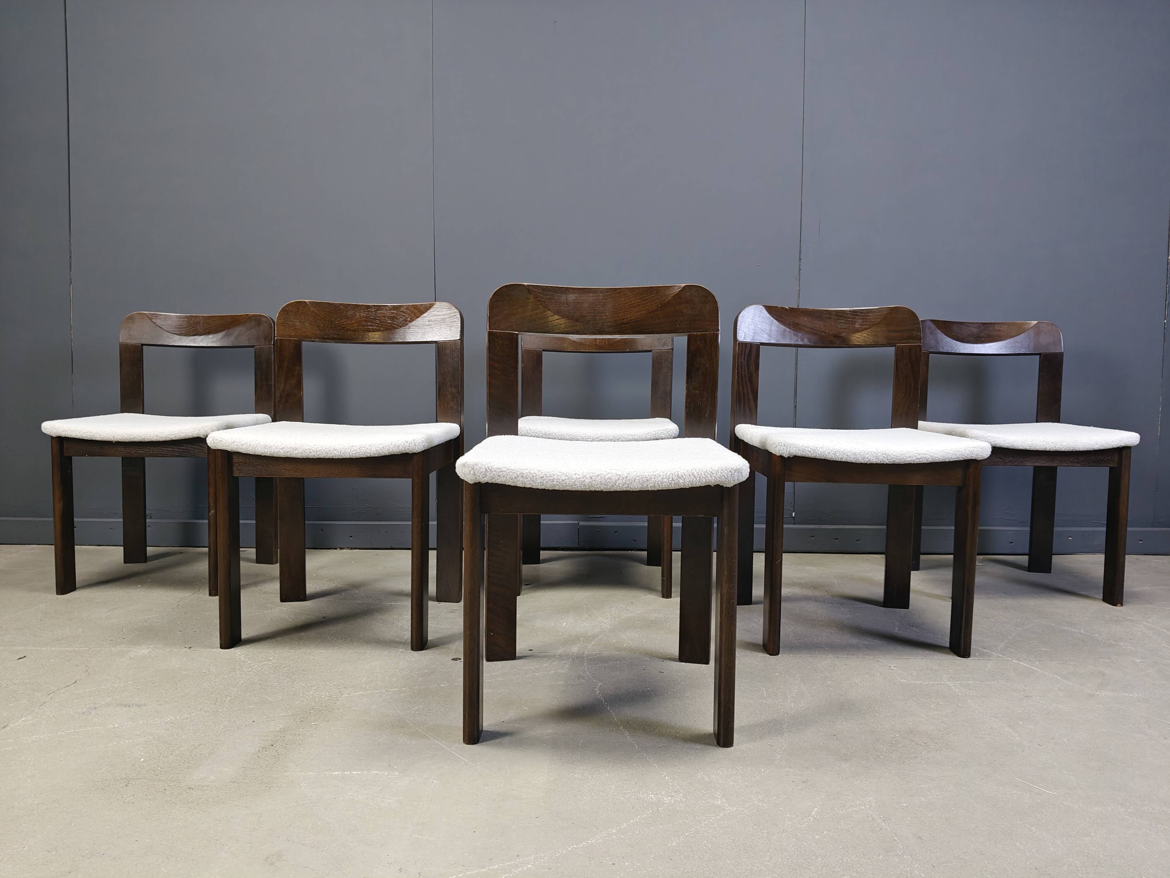 Vintage Brutalist Dining Chairs, Set of 6 - 1960s