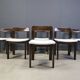 Vintage Brutalist Dining Chairs, Set of 6 - 1960s