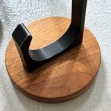 4 Vintage Wooden Coat Hooks, Mid-Century Modern Wall Coat Rack, Retro Style