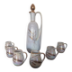 Vintage liqueur service p.a.r.i.s. 2 – iridescent porcelain