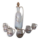 Vintage liqueur service p.a.r.i.s. 2 – iridescent porcelain