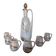 Vintage liqueur service p.a.r.i.s. 2 – iridescent porcelain