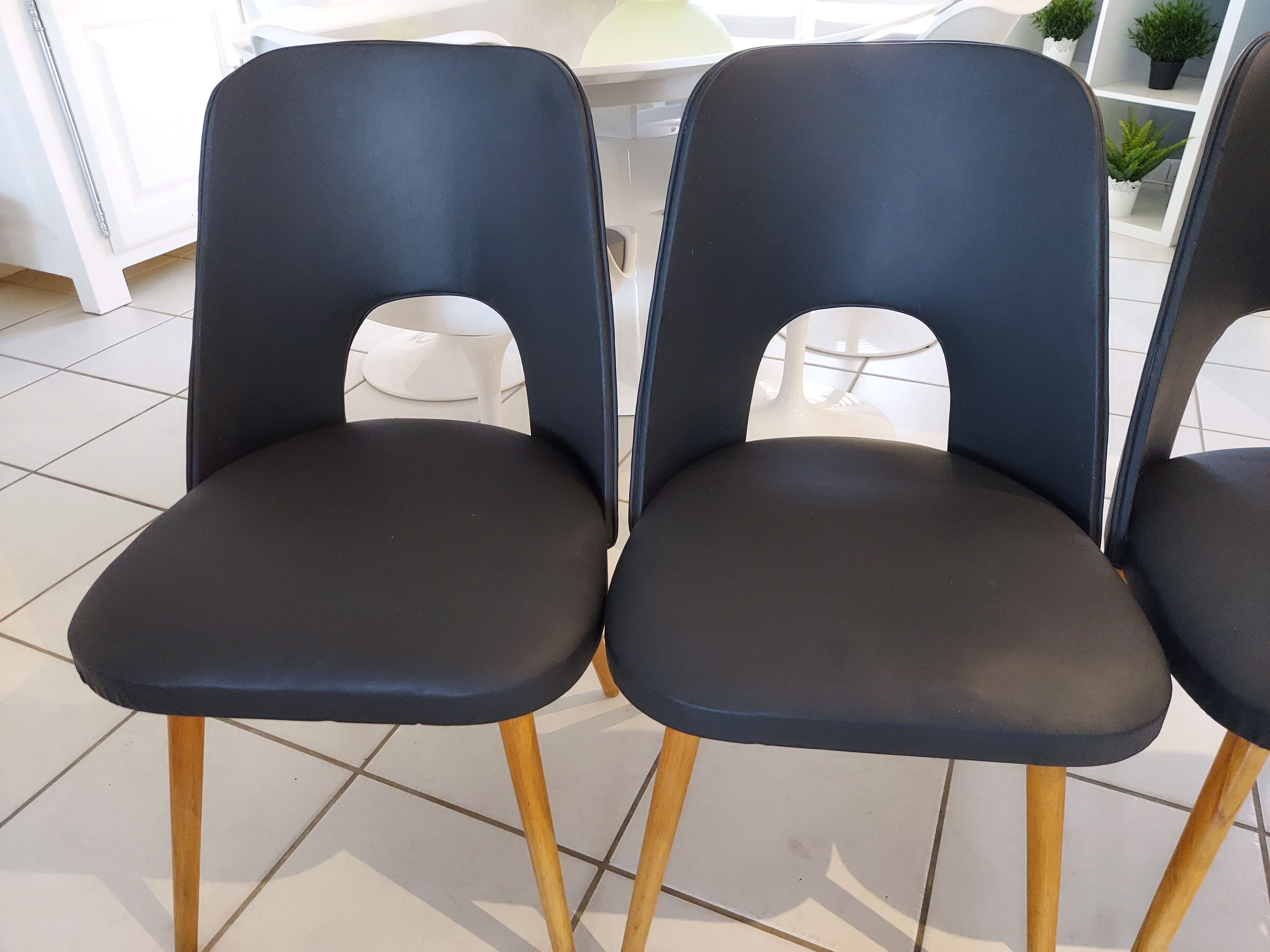 Suite of 4 Chairs by Designer Oswald Haerdlt for Your Year 1950