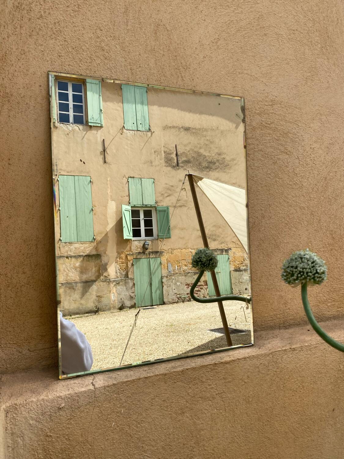 Vintage beveled mirror