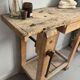 Genuine vintage wooden workbench from the 1960s stamped Grenade.