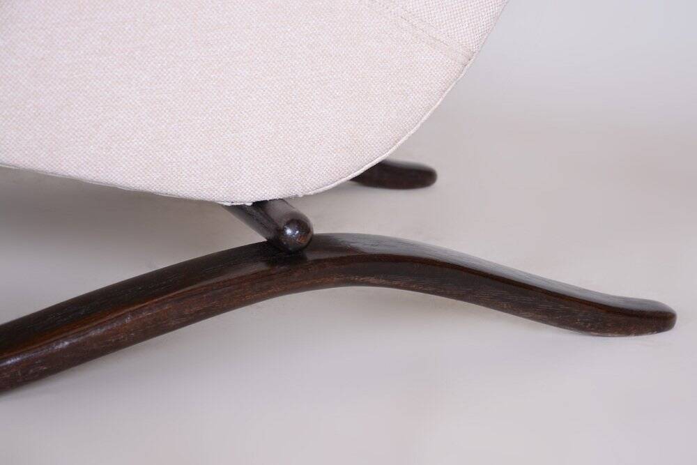 Fauteuil en hêtre Art Déco modèle H-269 attribué à Jindrich Halabala pour Up Zavody, ancienne Tchécoslovaquie, années 1930.