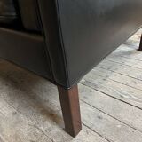 Borge Mogensen - 2-seater black leather sofa