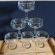 6 antique champagne glasses