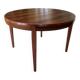 Extendable round table in solid teak and Rio rosewood – 1960s/70s
