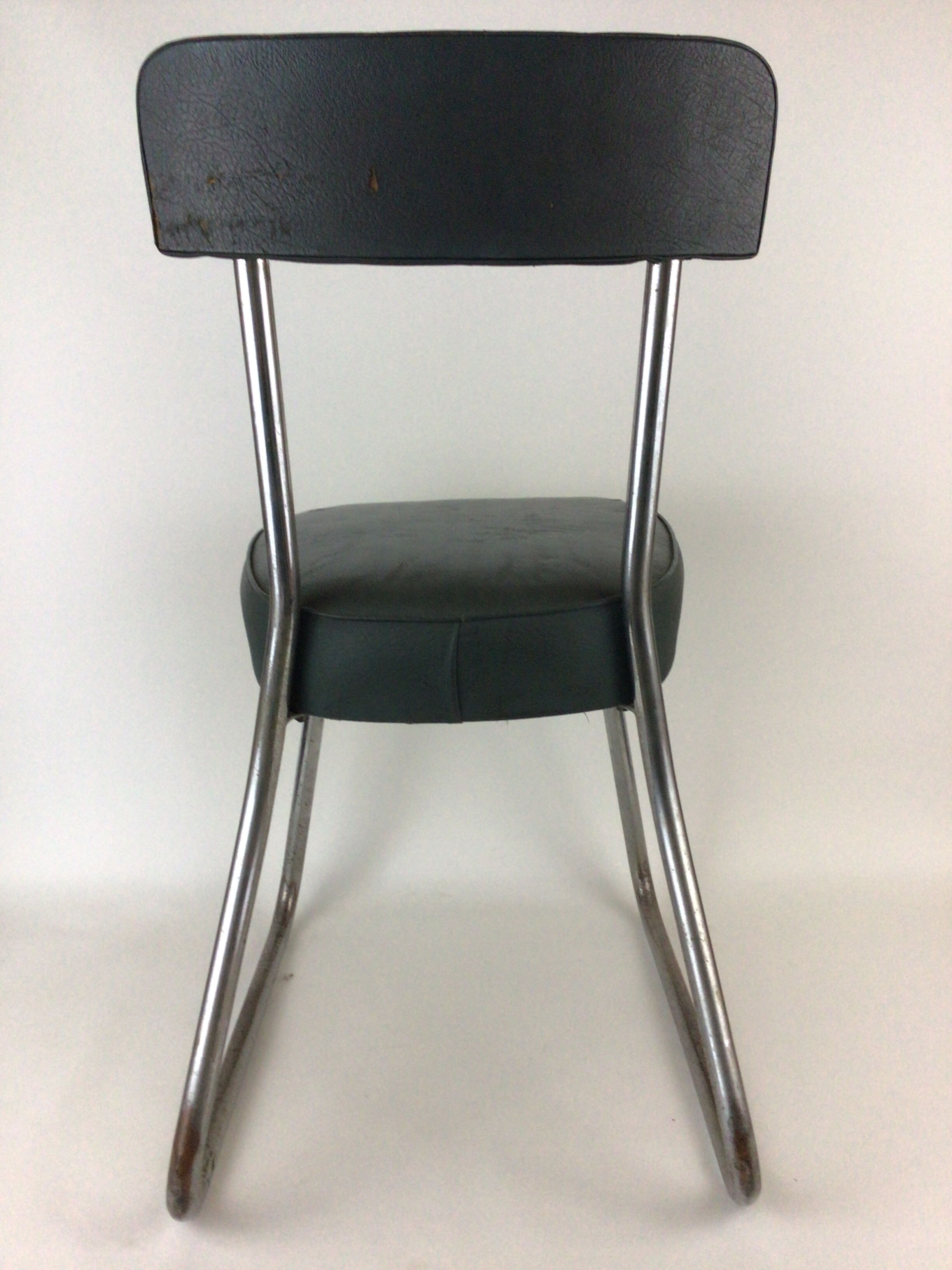 Chaise traîneau de bureau industrielle vintage