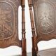 Ensemble de quatre chaises de bistro antiques de la fin du 19e/début du 20e siècle.