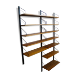 Vintage teak wall mounted shelving  system