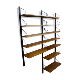 Vintage teak wall mounted shelving  system