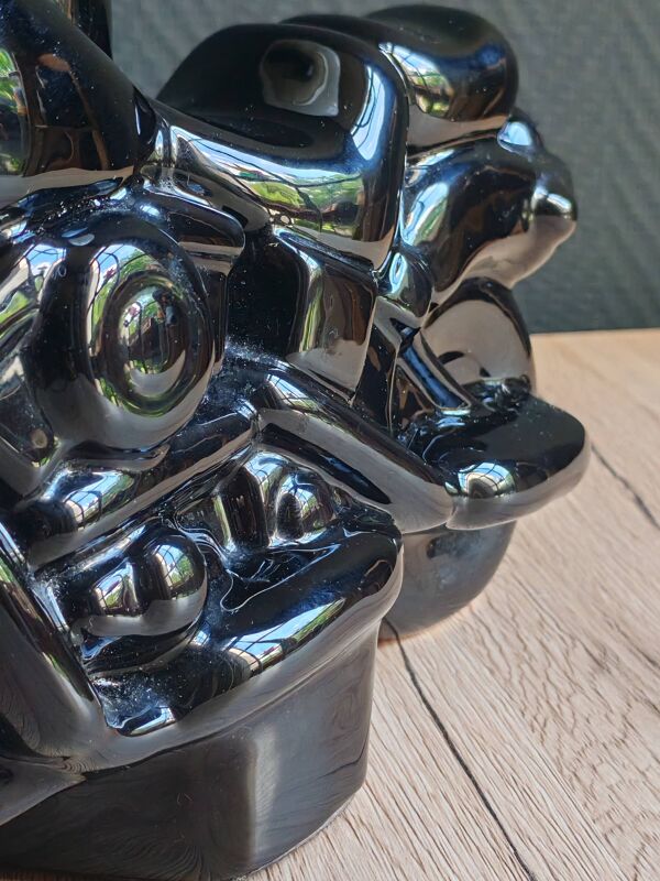 Lampe de table moto céramique noire vintage   Style Harley Davidson