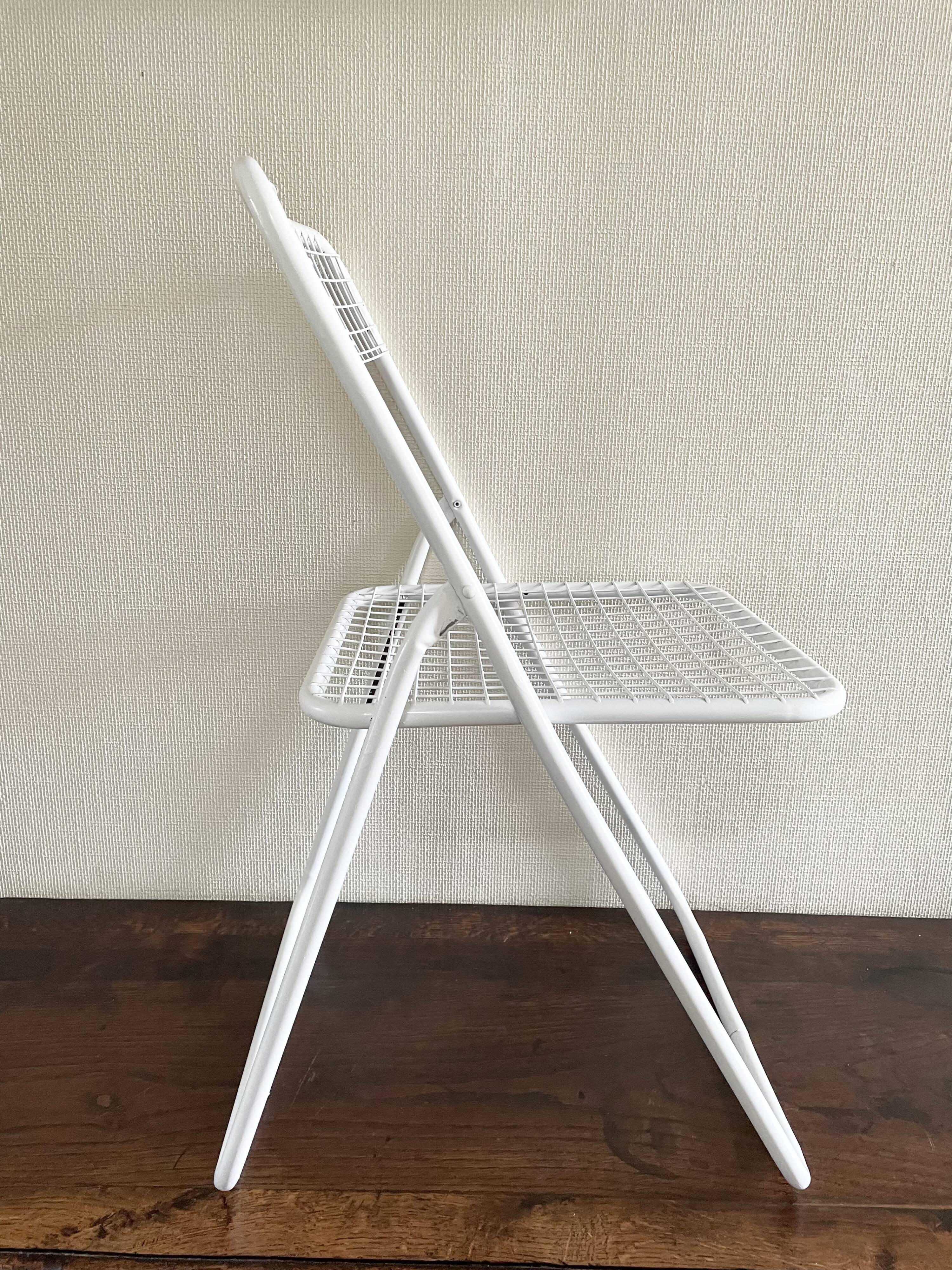 Metal folding chair