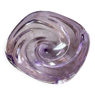 Purple glass ashtray