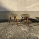 Vintage coffee table pedestal table tripod vintage formica ceramic style tray end of sofa